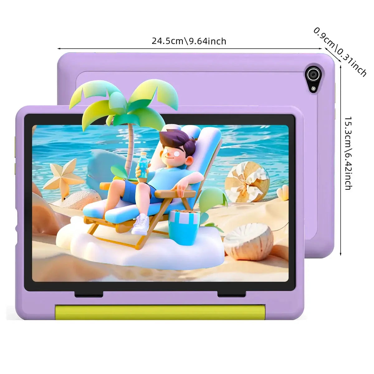 Kid Tablet Android 15 Tablet for Kids 10 inch 20GB+64GB 8-Core with Case 1TB TF Expandable for Toddler Children Parental Control Zenn Organics Inc