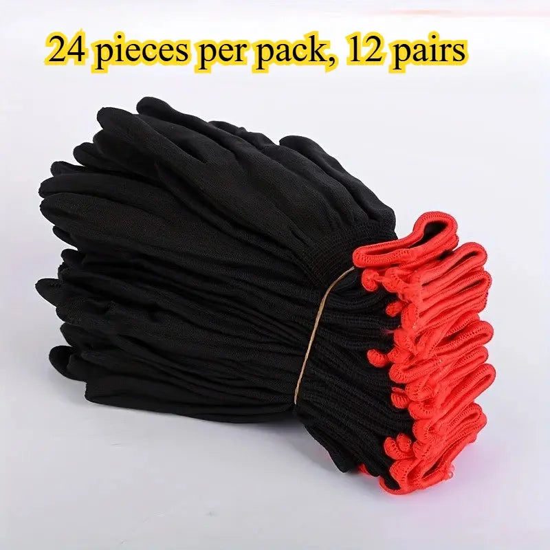 A set of breathable nylon garden work gloves, without PU coating and silicone, not waterproof, used for excavation and planting Zenn Organics Inc