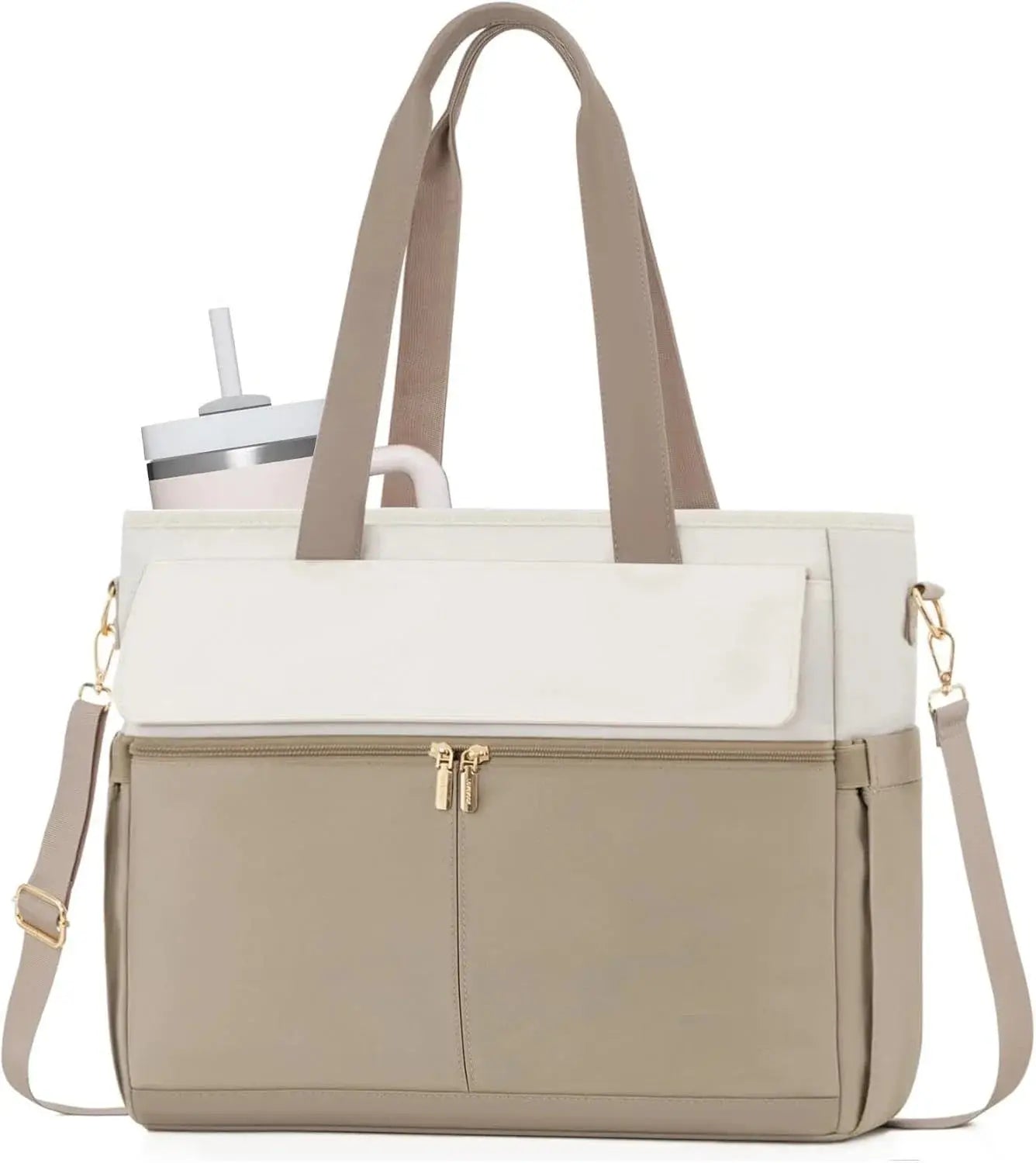 Women Laptop Tote Bag Large Capaci Handheld Shoulder Casual Crossbody Bag Commuter OL Inner Ket Nylon Fabric for 15.6 Inch Bag Zenn Organics Inc