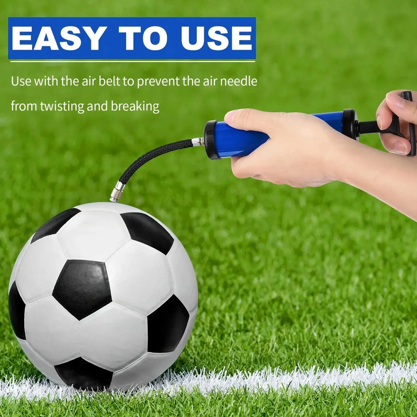 1 set Portable Multifunctional Ball Pump With Needle And Nozzle, Ball Inflator For Football,Basketball,Volleyball,Swimming Zenn Organics Inc