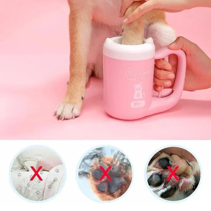 Pet Essentials-11 portable dog paw cleaner with soft bristles and easy-to-use design for cleaning pet paws effectively.