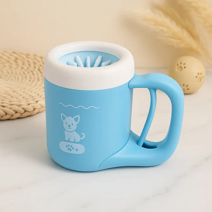Portable Pet Essentials-11 dog paw cleaner with soft brush and water reservoir for quick, effective paw cleaning.