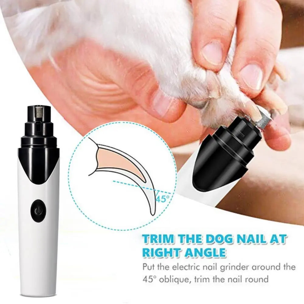Rechargeable Pet Essentials-11 nail clipper with LED light, designed for safe, precise trimming of pet claws.