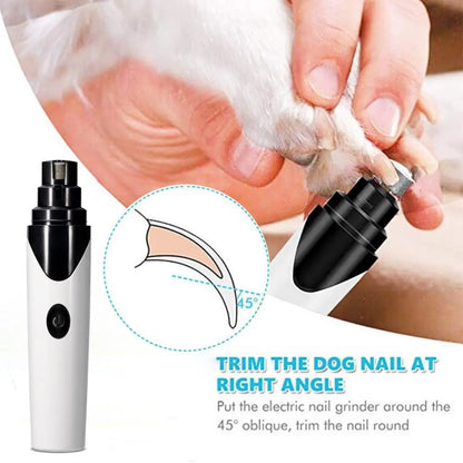 Rechargeable Pet Essentials-11 nail clipper with LED light, designed for safe, precise trimming of pet claws.