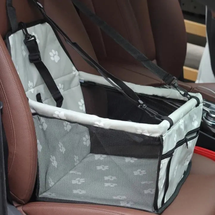 Foldable Pet Essentials-11 car hammock seat with secure sides, waterproof fabric, and adjustable straps for safety and comfort.