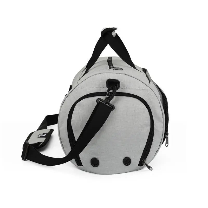 Men's Fitness-6 gym and travel duffel bag with sturdy handles and spacious main compartment, suitable for workouts and travel.