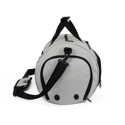 Men's Fitness-6 gym and travel duffel bag with sturdy handles and spacious main compartment, suitable for workouts and travel.