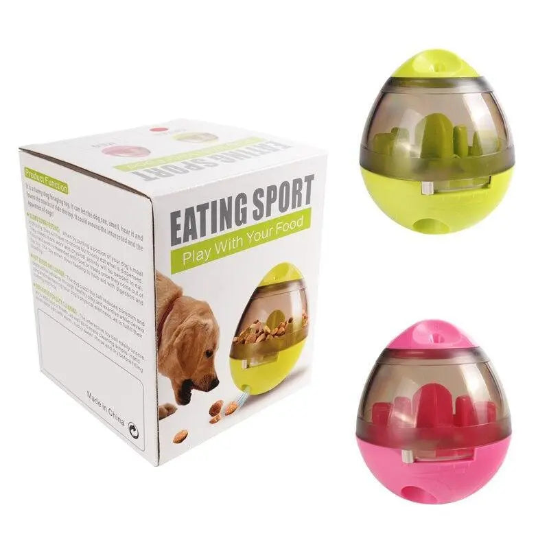 Interactive Pet Treat Ball Food Dispenser by Pet Essentials-11 showing a ball with treats inside for engaging pets.