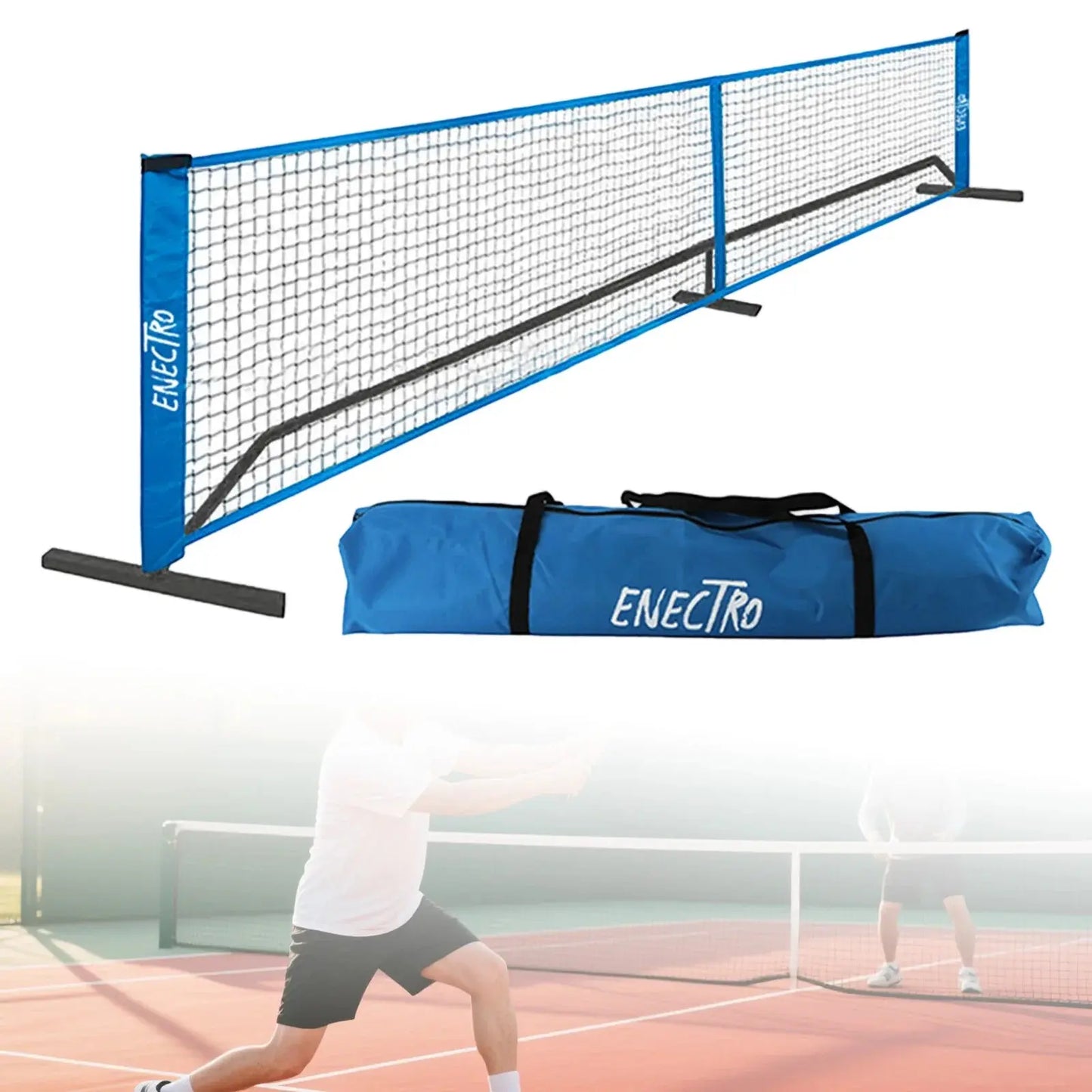 Portable Pickleball Net 6.7m 22ft Pickle Ball Game Net Stand with Storage Bag System Badminton Net for Tennis Driveway Backyard Zenn Organics Inc