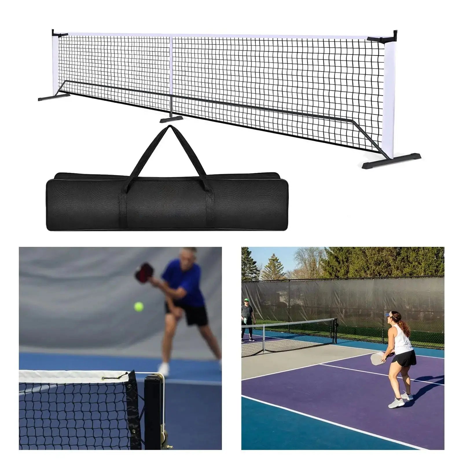 Portable Pickleball Net 6.7m 22ft Pickle Ball Game Net Stand with Storage Bag System Badminton Net for Tennis Driveway Backyard Zenn Organics Inc