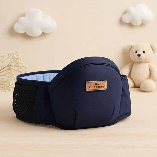 Baby Essentials-4 baby hip seat carrier with comfortable waist belt, supporting ergonomic carrying for parents and infants.