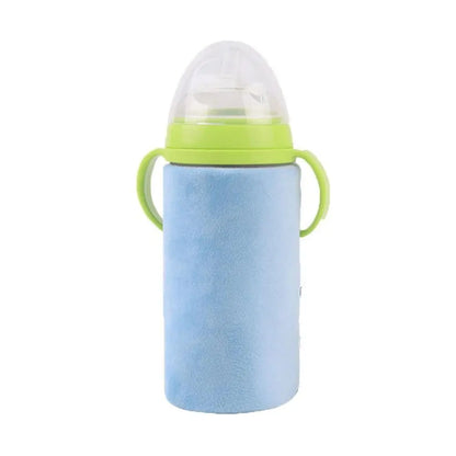 Portable USB baby bottle warmer from Baby Essentials-4, showing a compact device heating milk or water for infants.