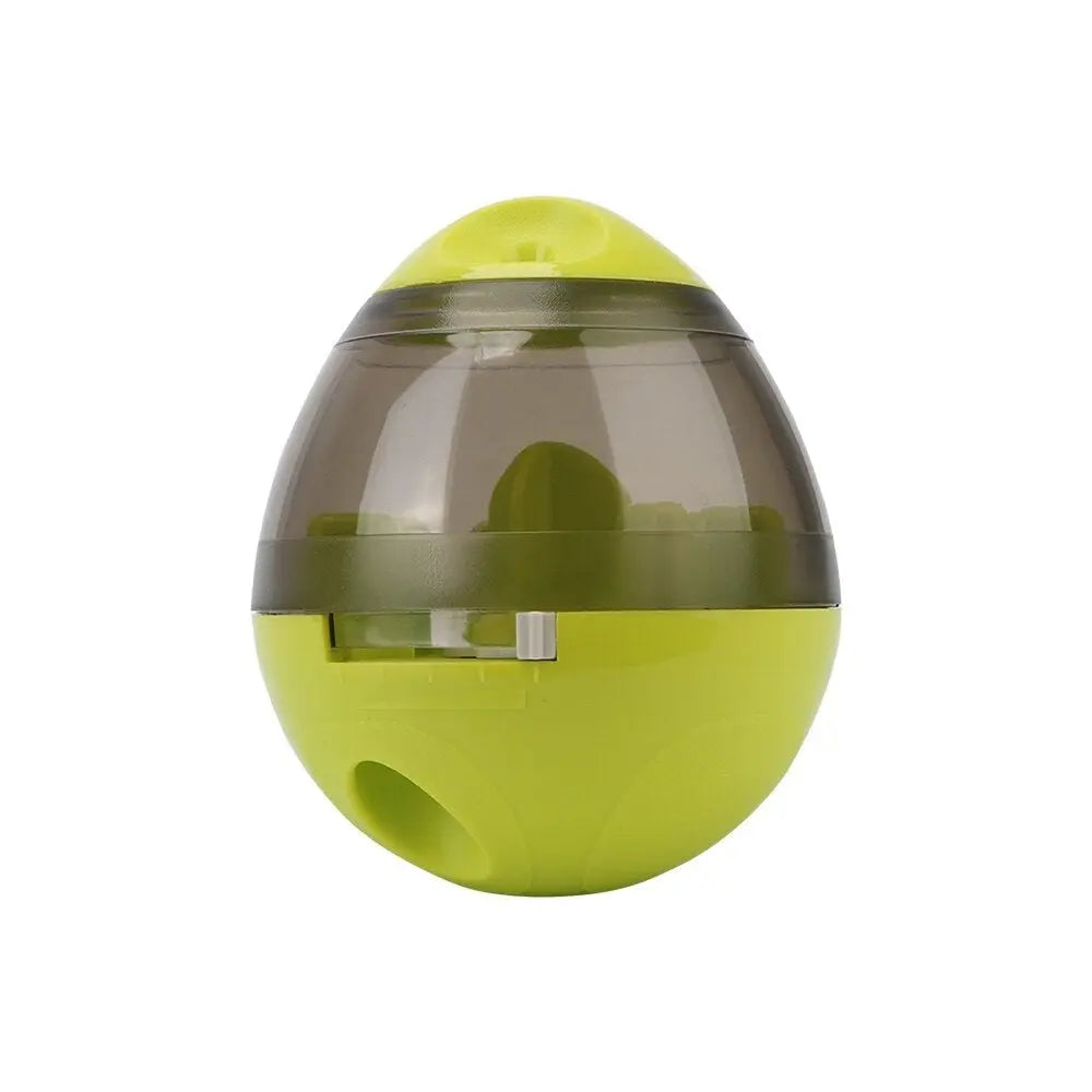 Interactive Pet Treat Ball Food Dispenser by Pet Essentials-11, showing a colorful ball with treats inside for dogs or cats.