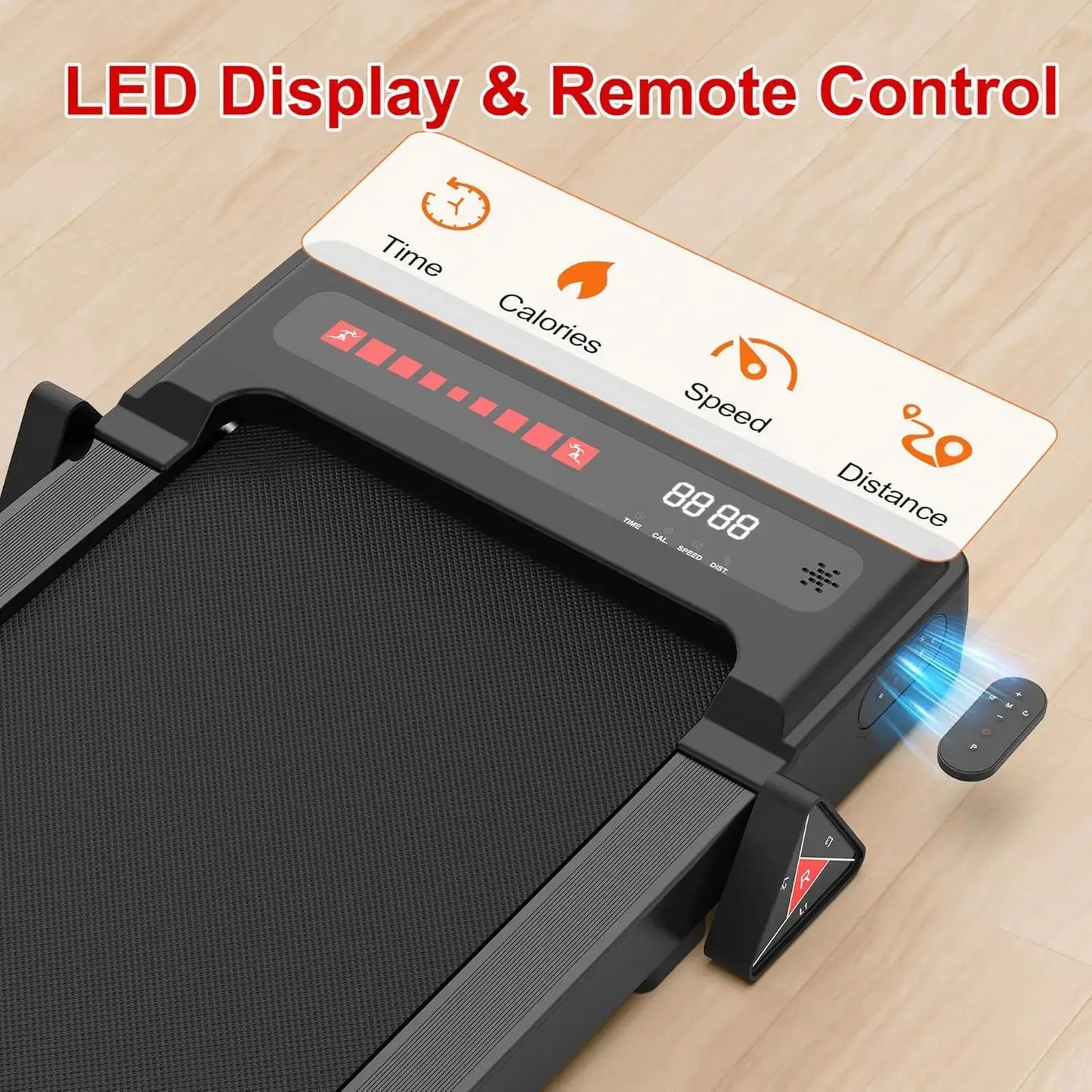3 Level Incline Home Office Portable Installation Free Walking Pad 2 in 1 Under Desk Running Machine 2.25HP Low Noise Treadmill Zenn Organics Inc