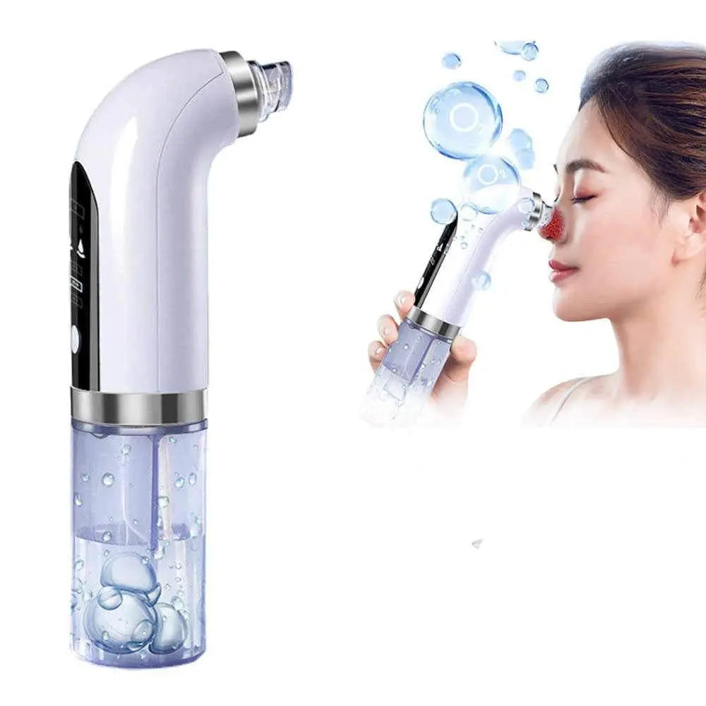 Electric blackhead vacuum remover from Health & Beauty-5, showing the device with suction head and control buttons.