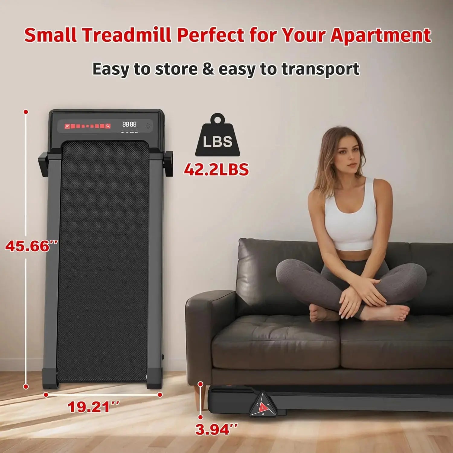 3 Level Incline Home Office Portable Installation Free Walking Pad 2 in 1 Under Desk Running Machine 2.25HP Low Noise Treadmill Zenn Organics Inc