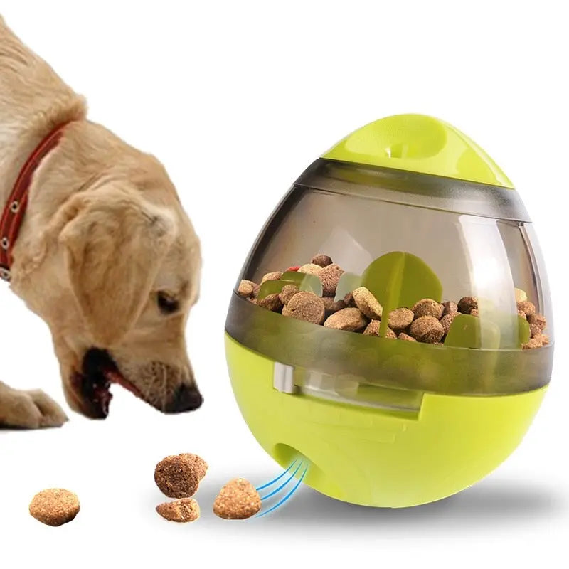 Interactive Pet Treat Ball Food Dispenser by Pet Essentials-11, shown with treats inside, designed to entertain and reward pets.