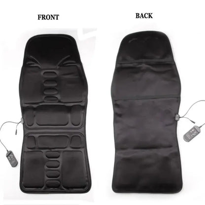 Portable Electric Heated Vibrating Massage Cushion for Seat Back Neck Body Pain Relief Timing Control for Car Home Office Use Zenn Organics Inc