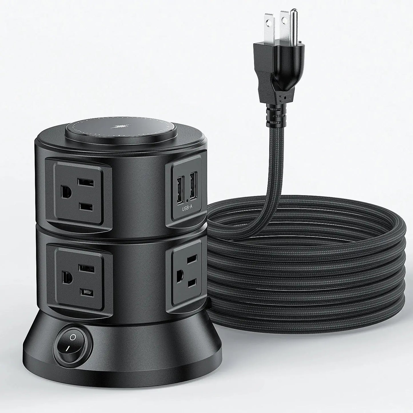 US Stock ETL Power Strip Surge Protector Outlet Extender withOutlets 4 USTowerB   6 Power Strip Flat Plug for Home/Office/School Zenn Organics Inc