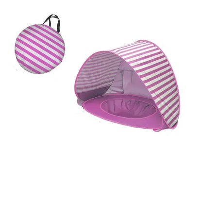 Waterproof baby beach tent by Baby Essentials-4 with UV protection and mesh sides for shade and sun safety