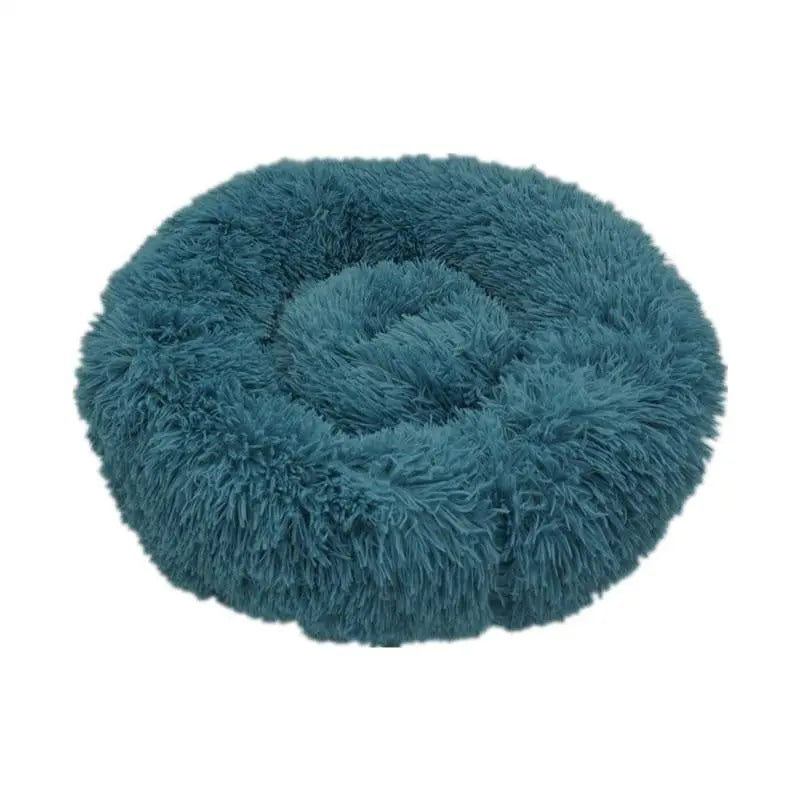 Soft Calming Donut Bed for dogs and cats by Pet Essentials-11, featuring a plush, circular design with cozy, raised edges.