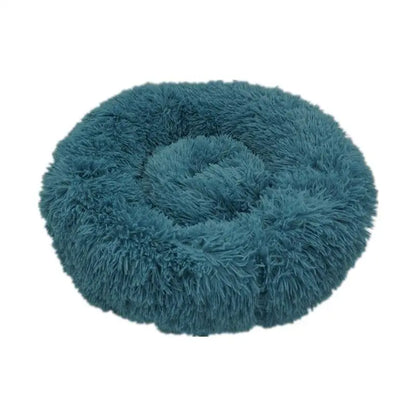 Soft Calming Donut Bed for dogs and cats by Pet Essentials-11, featuring a plush, circular design with cozy, raised edges.