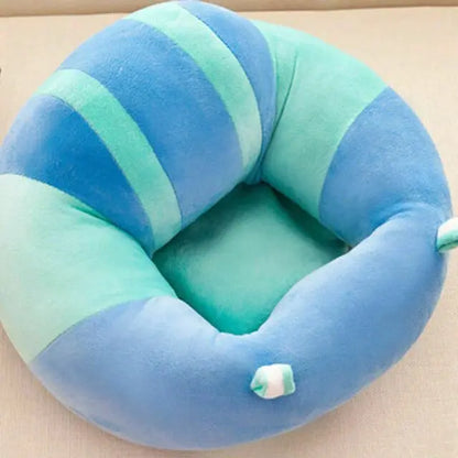 Baby Essentials-4 soft sit-up support seat with plush cushion and bean bag design, ideal for babies' comfort and stability.