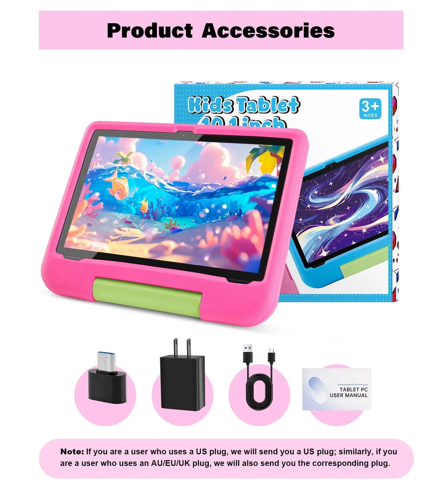 Kids Tablet, 10.1-inch Children 2025 Android 15 Tablets with Eye Protection Screen, 8GB(4+4GB) RAM 64GB Storage, 5000mAh Battery Zenn Organics Inc
