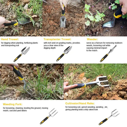 Garden Tool Hand Trowel,Rake,Cultivator,Weeder Tools With Ergonomic Handle,Garden Lawn Farmland Transplant Gardening Bonsai Tool Zenn Organics Inc