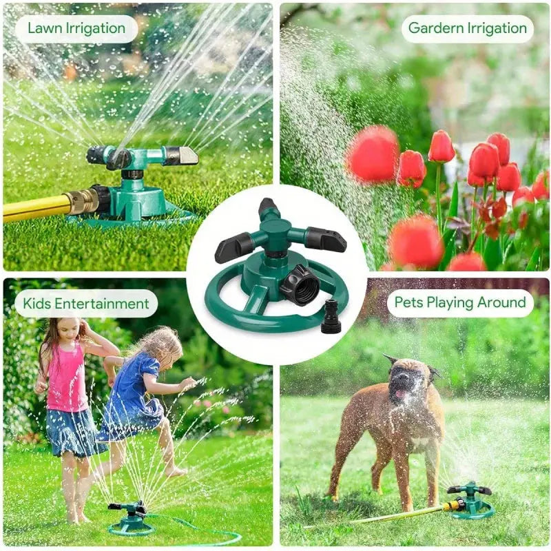 Garden Sprinkler, Adjustable 360 Degree Rotation Lawn Sprinkler, Large Area Coverage, Multipurpose Yard Sprinklers for Plant Irr Zenn Organics Inc