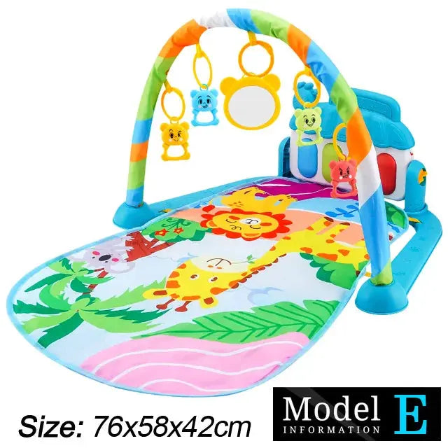 Baby Fitness Stand Music Play Gym Activity Toys Newborn Piano Crawling Blanket Pedal Game Pad Early Education 0-36 Months Gifts Zenn Organics Inc