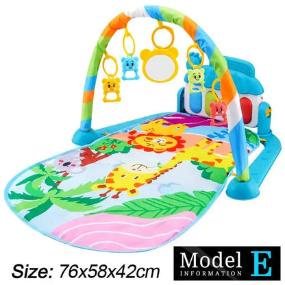 Baby Fitness Stand Music Play Gym Activity Toys Newborn Piano Crawling Blanket Pedal Game Pad Early Education 0-36 Months Gifts Zenn Organics Inc