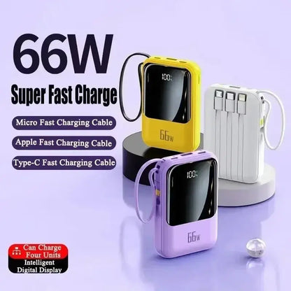 NEW 20000mAh Mini Power Bank 66W Portable Charger Fast Charging Powerbank External Spare Battery for IPhone Huawei Xiaomi Phone Zenn Organics Inc