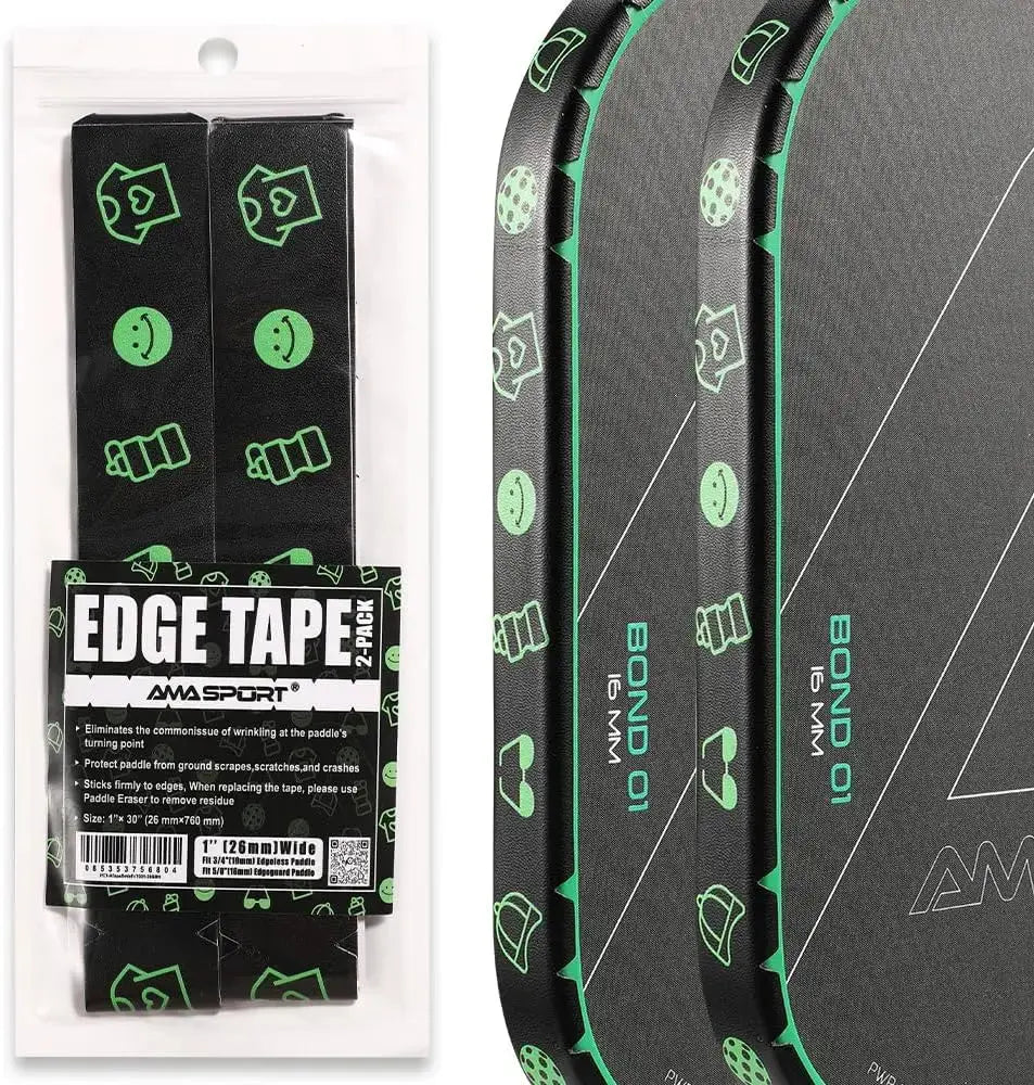 Pickleball Paddle Protection Tape New Color for 13mm/16mm/19mm Padel- 2 Units Pack Paddle Head Edge Guard- Pickleball Lead Tape Zenn Organics Inc