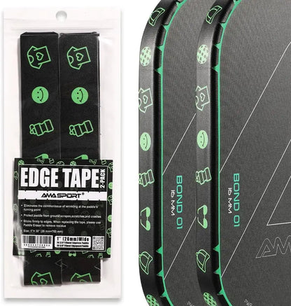 Pickleball Paddle Protection Tape New Color for 13mm/16mm/19mm Padel- 2 Units Pack Paddle Head Edge Guard- Pickleball Lead Tape Zenn Organics Inc