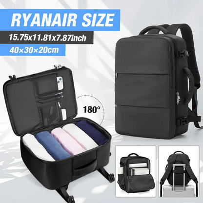 Ryanair 40x30x20 Luggage Cabin Bag, 40x30x20 Bag Men Women 15.6inch Laptop Bag Business  Travel Backpack，College School Backapck Zenn Organics Inc