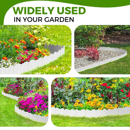 Garden Edging Borders Grass Lawn Fence Path Patio Interlocking Decorative Outdoor Barrier Landscape Edging for Yard Garden Zenn Organics Inc
