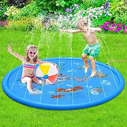 Summer Outdoor Garden Lawn Sea Animal Inflatable Cold Water Spray Kids Sprinkler Interactive Play Game Pad Mat Tub Bath Toys Zenn Organics Inc