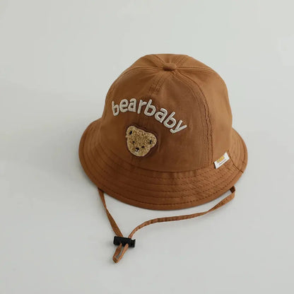 Cute Bear Baby Bucket Hats Korean Boy Girl Summer Uv Protection Fisherman Caps Kids Outdoor Sunshade Panama Basin Caps Zenn Organics Inc
