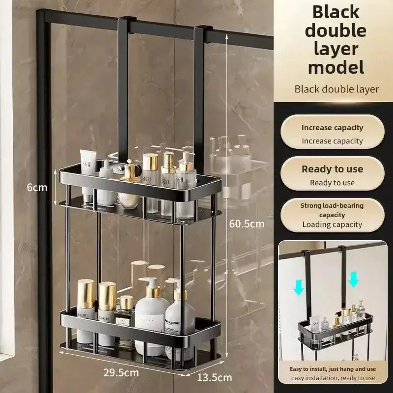 2/3 Tier Shower Organizer Rack - No-Drill Hanging Design for Bathroom & Shower Essentials, Shower Caddies Bathroom Organizer Zenn Organics Inc