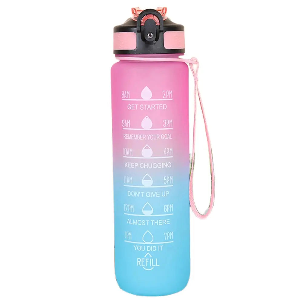 1L Water Bottle Portable Sport Water Bottle Pretty Drink Bottle Leakproof Gym Water Bottle for Outdoor Travel Fitness Cycling Zenn Organics Inc