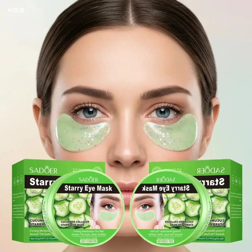 Cucumber Hydrating Eye Mask, Containing Cucumber Extract. Replenish Moisture, Leaving the Skin Moisturized and Radiant. Suitable for Each Skin Type. Zenn Organics Inc