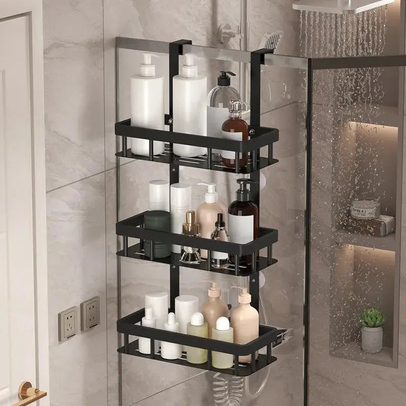 2/3 Tier Shower Organizer Rack - No-Drill Hanging Design for Bathroom & Shower Essentials, Shower Caddies Bathroom Organizer Zenn Organics Inc