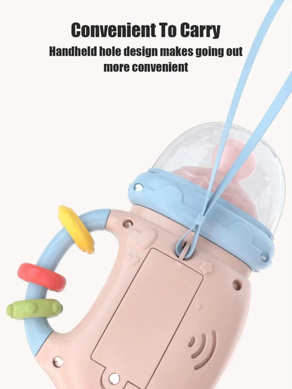 1pc Baby Musical Feeding Bottle Newborn Soft Teether Rattles Educational Toy 18M+ Mobile Rattles Toys Soothing Vocal Music Zenn Organics Inc