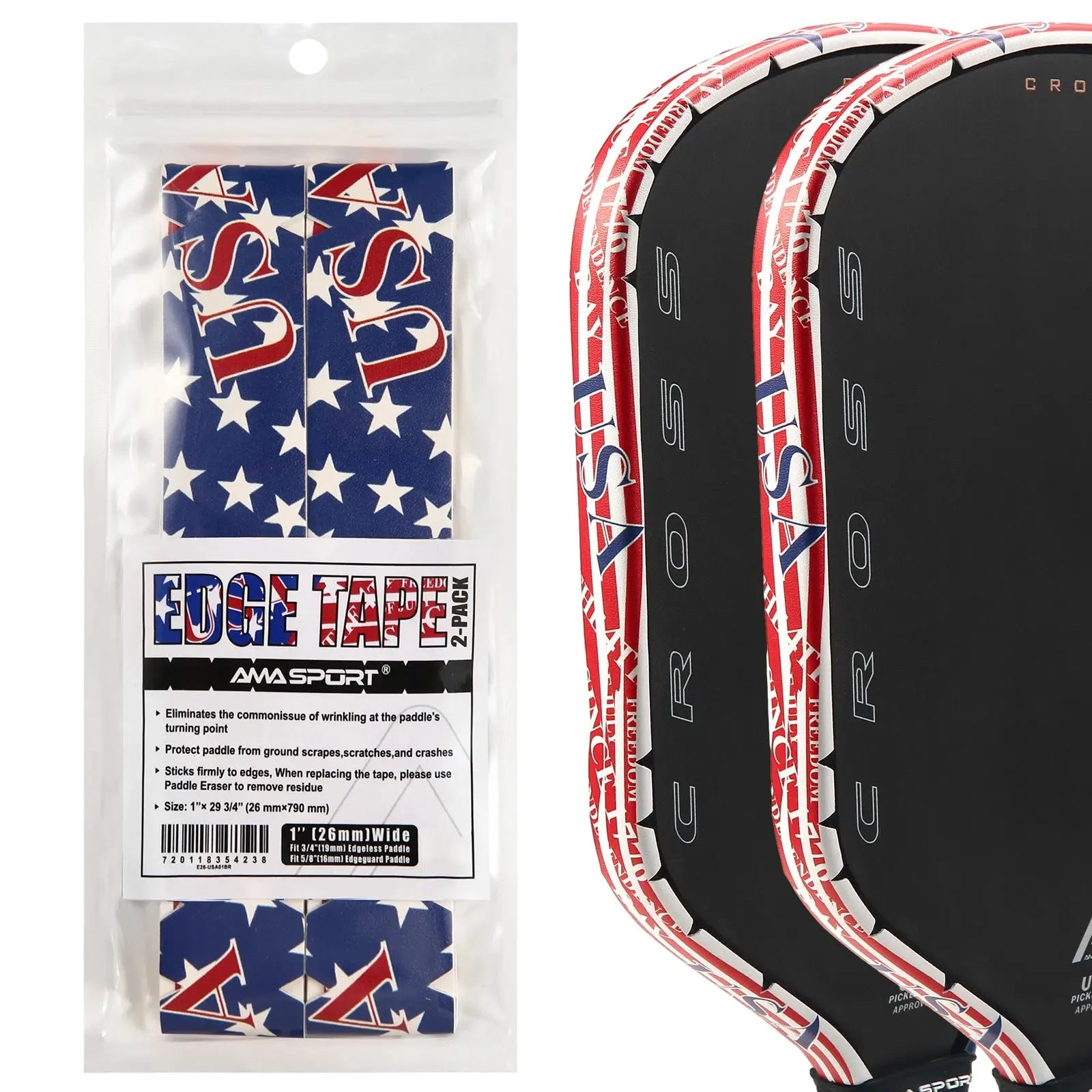 Pickleball Paddle Protection Tape New Color for 13mm/16mm/19mm Padel- 2 Units Pack Paddle Head Edge Guard- Pickleball Lead Tape Zenn Organics Inc