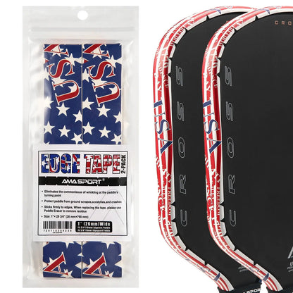 Pickleball Paddle Protection Tape New Color for 13mm/16mm/19mm Padel- 2 Units Pack Paddle Head Edge Guard- Pickleball Lead Tape Zenn Organics Inc