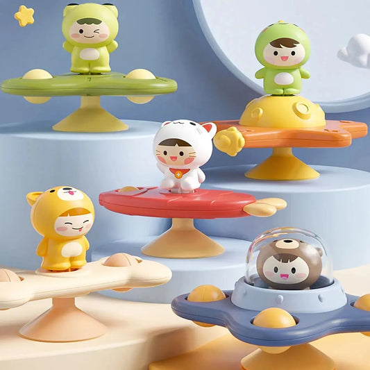 Baby Soothe Toy Cartoon Airplane Soothe Baby Artifact Baby Bath Fun Sucker Spinner Early Education Table Games Zenn Organics Inc