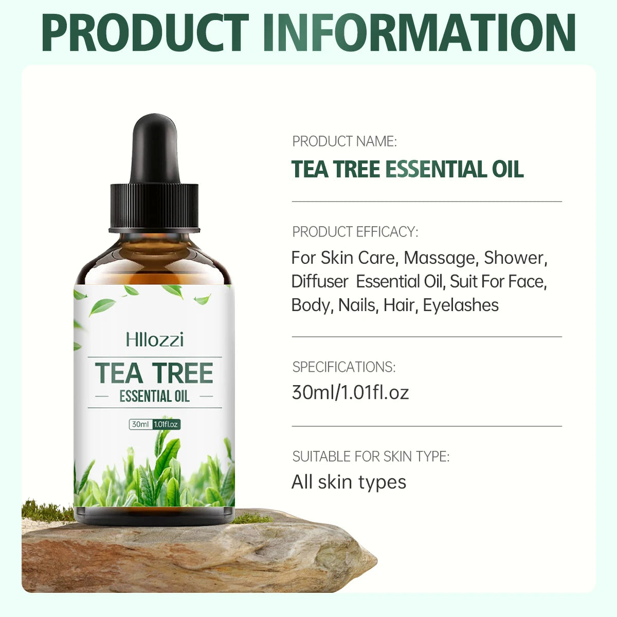 Tea tree essential oil, extracted from natural plants, is suitable for body massage and hair care, nourishing and moisturizing. Zenn Organics Inc