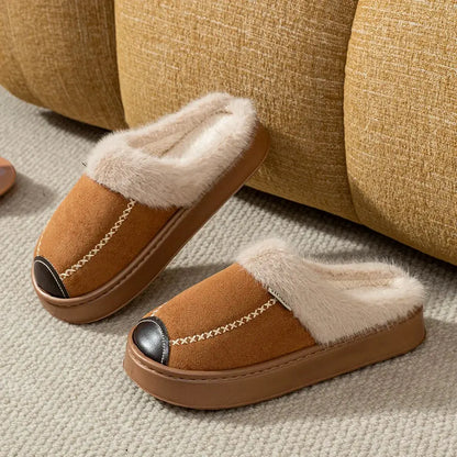 Fashion Women Slippers Winter Soft Thick Soled Indoor and Outdoor Warmth Comfort Breathable Non Slip Casual Couple Home Shoes Zenn Organics Inc