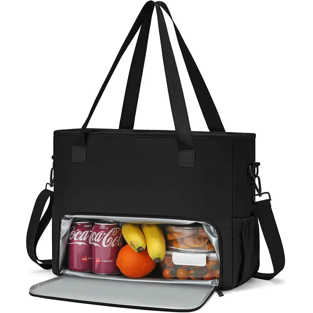 2 in 1 Lunch Tote Bag for Women with 15.6" Laptop Compartment Handbag Work Business lunch Insulated Shoulder Bag Thermal Bag ﻿ Zenn Organics Inc